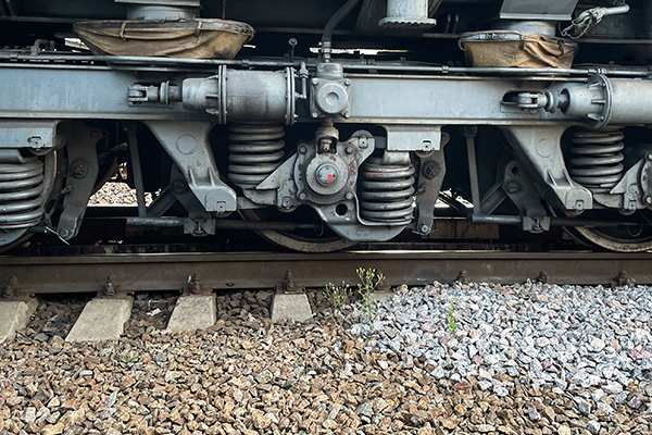 Picture of train and train track, representing the site removed from the EPA's NPL that contains railroad and rail yards